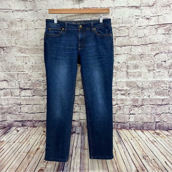 DL 1961 Angel Mid Rise Skinny Stretch Medium Wash Jeans - Picture 1 of 12